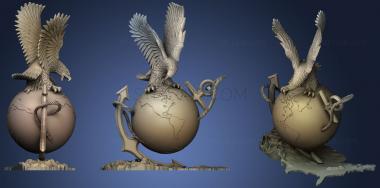 3D model Eagle Globe Anchor (STL)